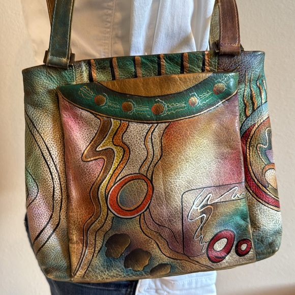 Anuschka Handbags - Anuschka Artistic Multicolor Shoulder Bag